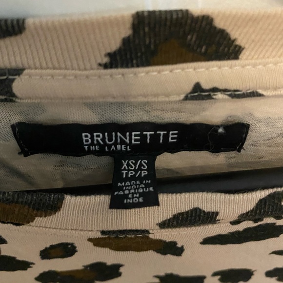 Brunette The Label Leapord Print T-Shirt - Picture 3 of 3